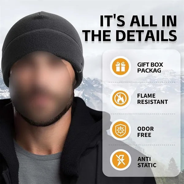 Skiing skating sports unisex fleece cap winter warm beanie