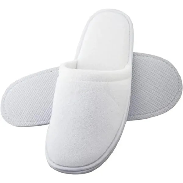 Non-Slip Closed-Toe Premium Coral Fleece Hotel Slippers