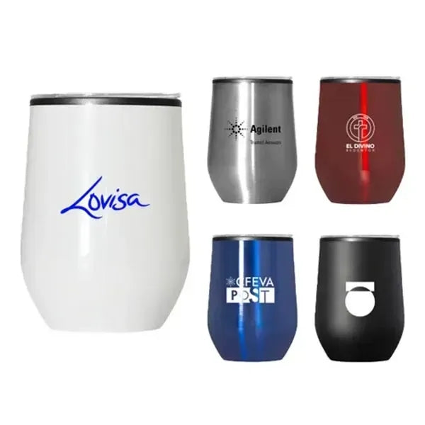 Custom 12oz Economy Wine Tumbler With Lid
