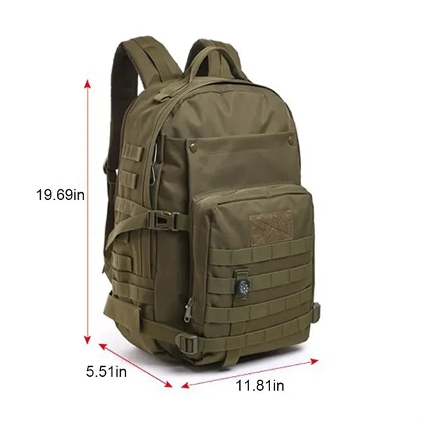41L Large Capacity Tactical Outdoor Rucksack with Compass