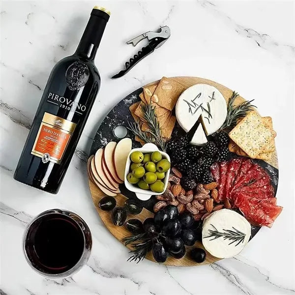 Christmas Wood Marble Serving Cheese Tray Cutting Board