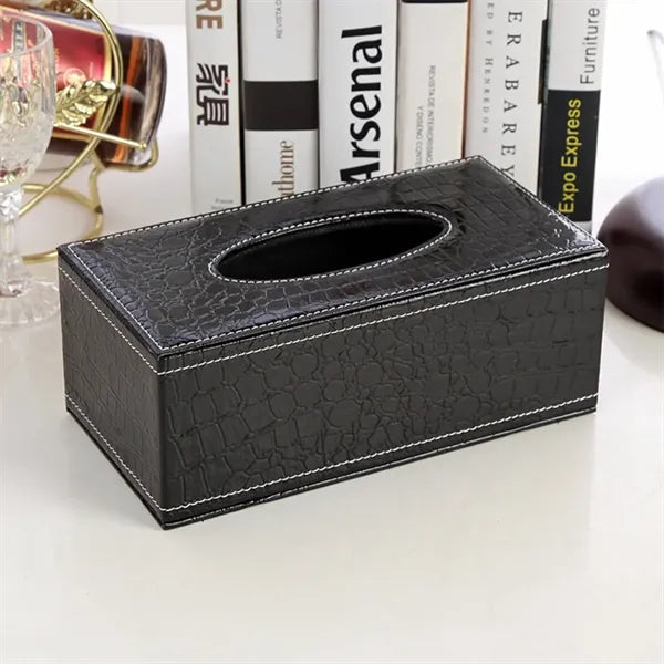 PU Leather Facial Tissue Box Holder