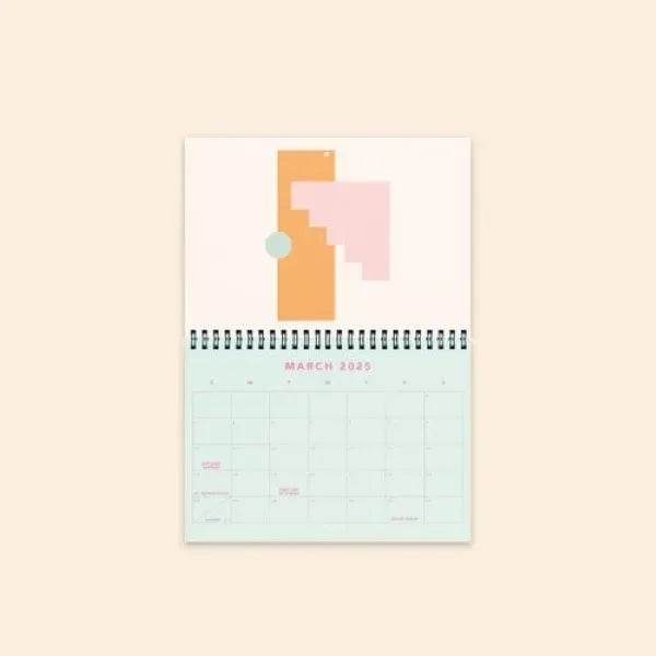 CALENDAR - SMALL - HORIZONTAL - TEXT WEIGHT WITH COLOR GUTS