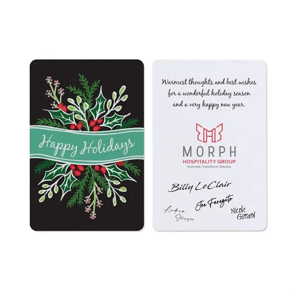 Festive Flourish Holiday Greeting Card