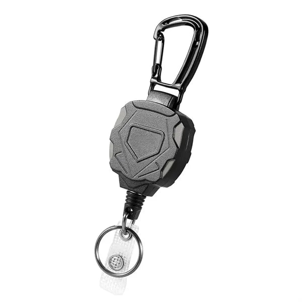 Retractable Keychain with Carabiner and Steel Cord