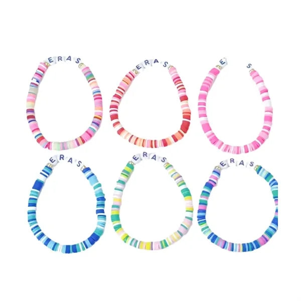 Custom Clay Color Letter Bracelet