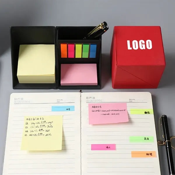 Multicolor Sticky Notes Set with Pencil Case