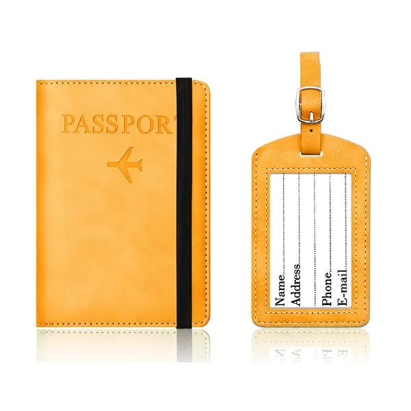 RFID Passport Card Sleeves Luggage Tag Set