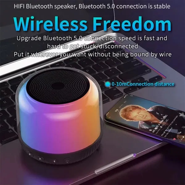 Colorful Bluetooth Speaker with Wireless Charging Base