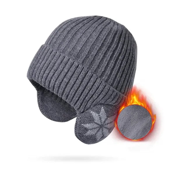 Warm Knit Winter Hat with Ear Protection