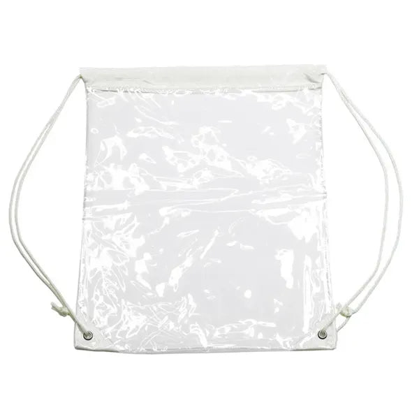Clear PVC Drawstring Backpack w/ Matching Cinch Bag