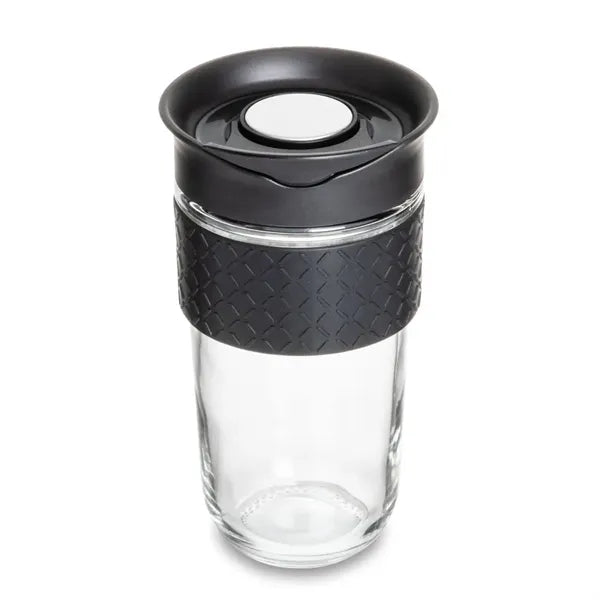 Adana Glass Large Tumbler w/Silicone Band - 18oz