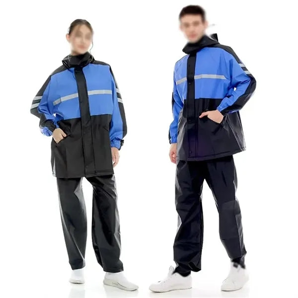 High visibility waterproof durable rain jacket pants set