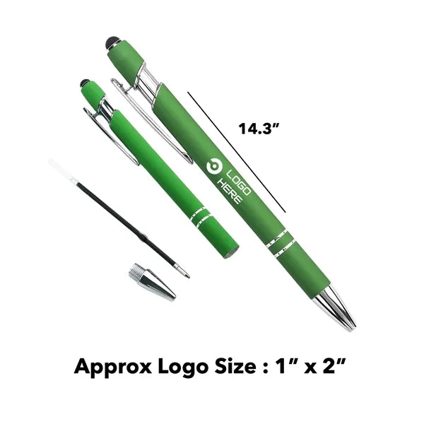 Retractable Ballpoint Pen with Stylus tip