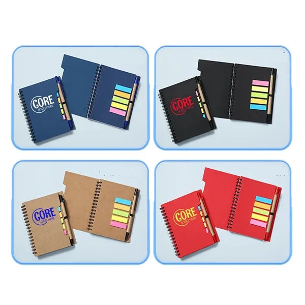 Custom Notebook With Sticky Notes and Pen