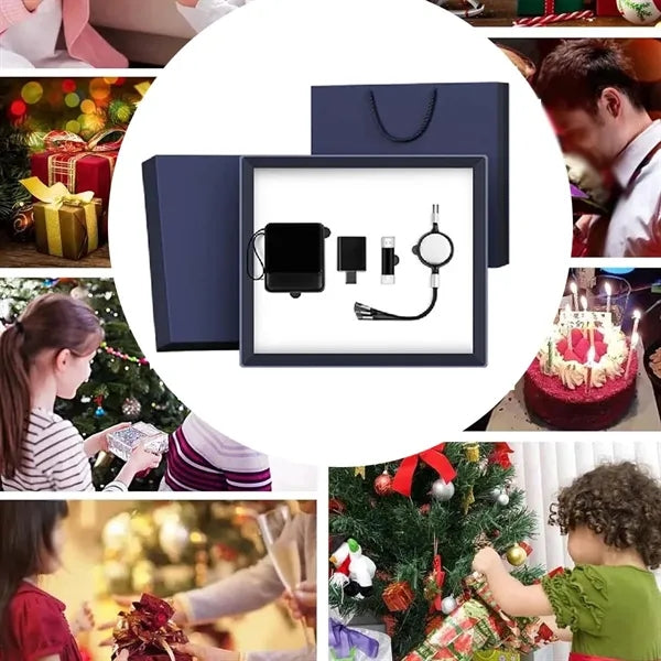 4 in 1 Employee Teacher Thank You Cable Power Bank Gift Set