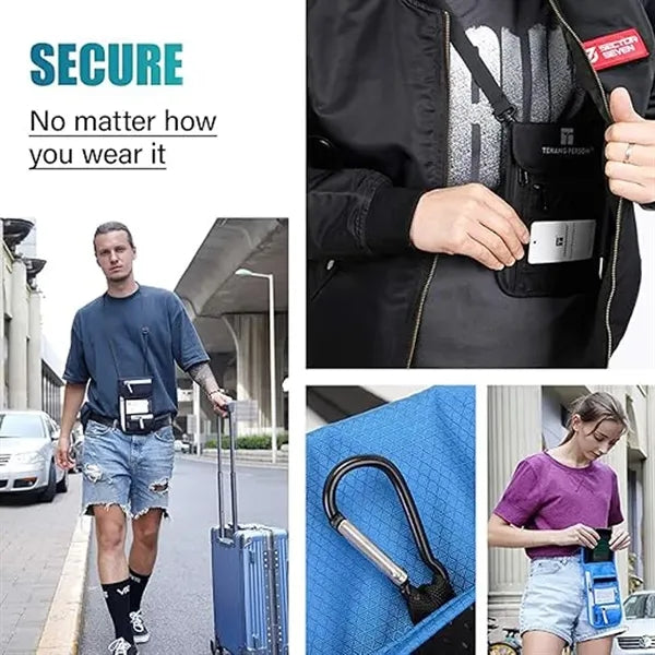 RFID Travel Neck Passport Wallet