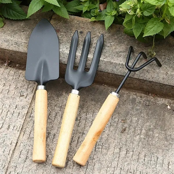 3pcs Mini Garden Shovel Tool With Wooden Handle