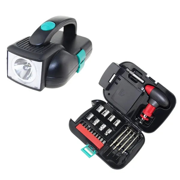 24pcs Portable Hardware Tools Set with LED Light