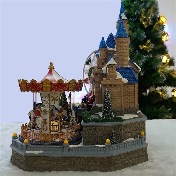 LED Christmas Castle Fairground Animated