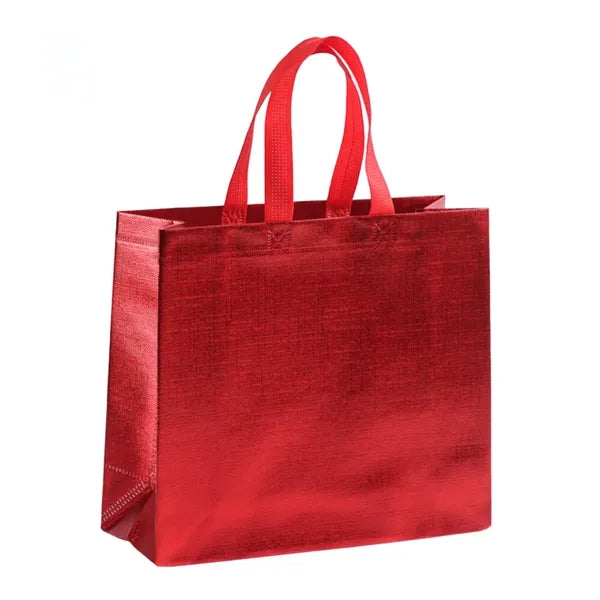 Metallic Laminated Grocery Bag ( 15.7"x11.8"x4.7"w)