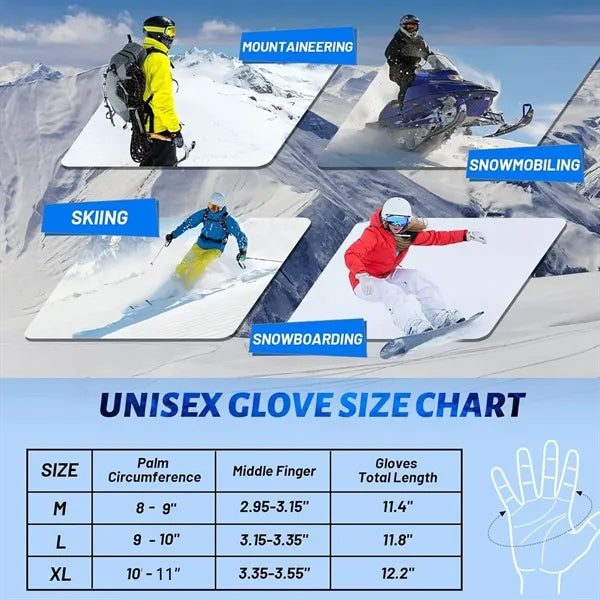 Waterproof Touchscreen Ski Gloves