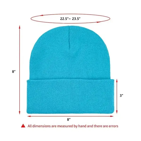 Knit Beanie Cap with Cuff/ Knitting Hats