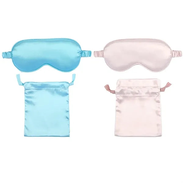 Light-Blocking Silk Mask Sets with Organized Pouch