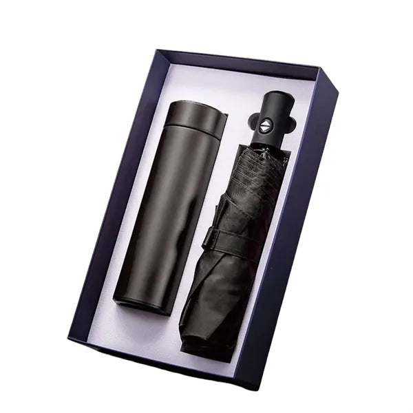 2 In 1 High Quality Umbrella Thermos Gift Set Full Color