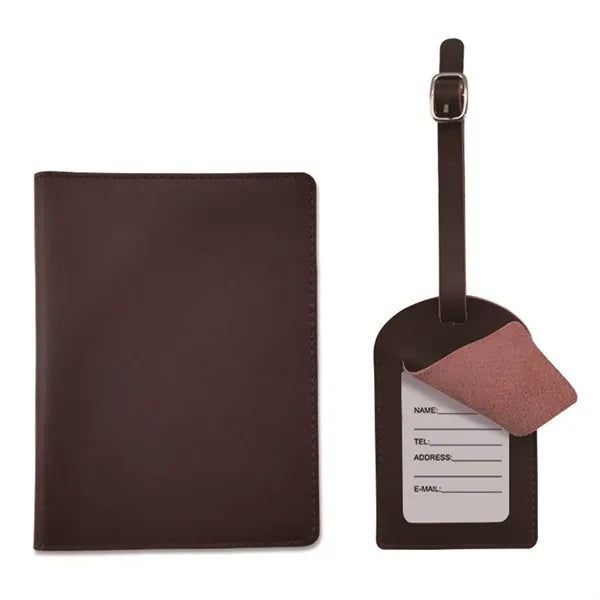 Premium Leather Luggage Bag Case Tags with Privacy Cover