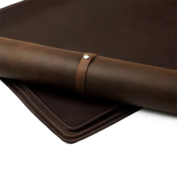 Non-Slip Large Handcrafted Crazy Horse Leather Mouse Pad