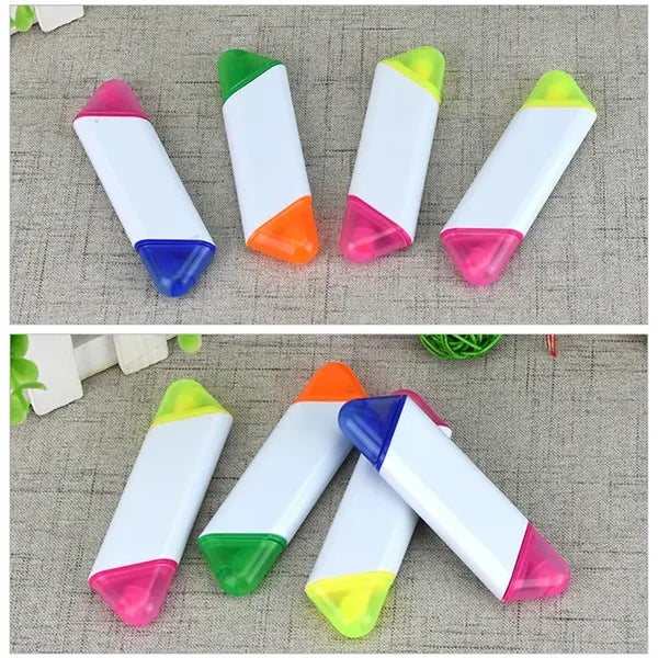 2-In-1 Double-Headed Two-Color Highlighter Marker Pen