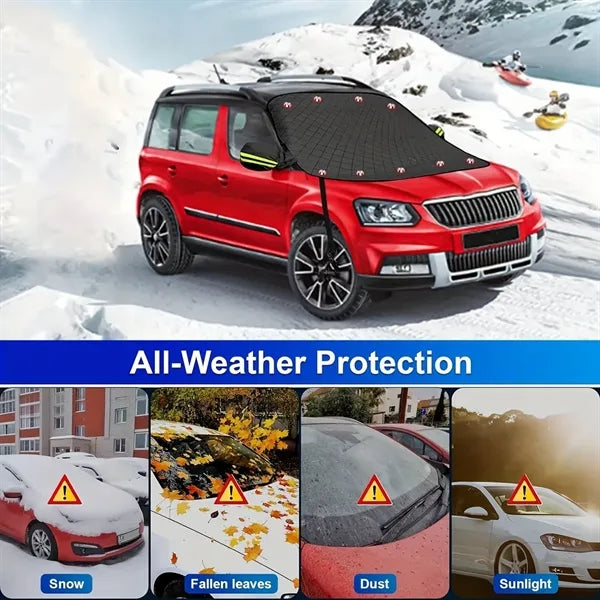 Winter Car Snow Cover with Magnetic Edges