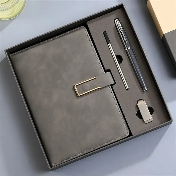 Business Office PU A5 Notebook Gift Set