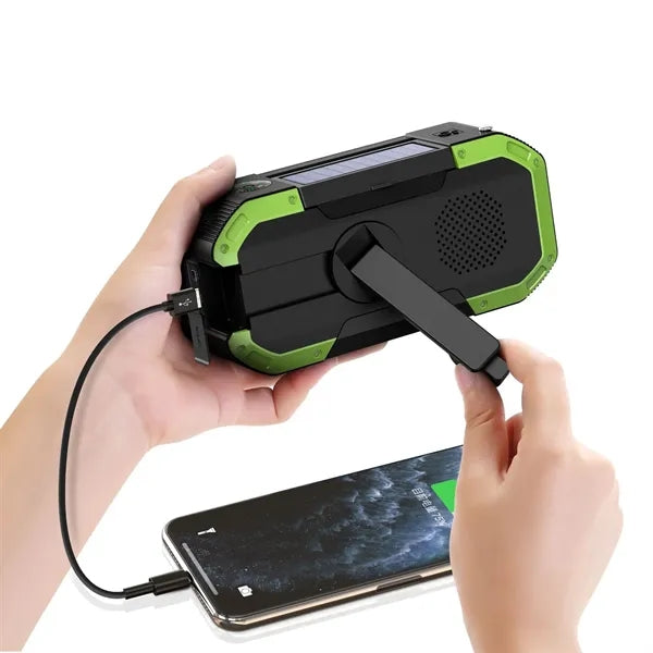 Bluetooth Hand Crank Emergency Radio Solar Power