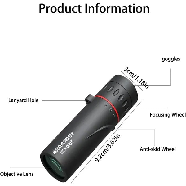 Mini Monocular Focus Optics Telescope With Phone Adaptor