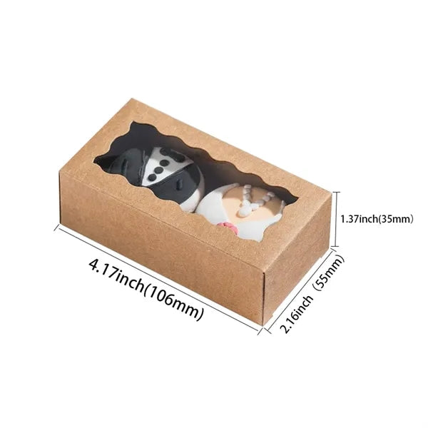 Bakery Kraft Paper Box With Clear Display Window