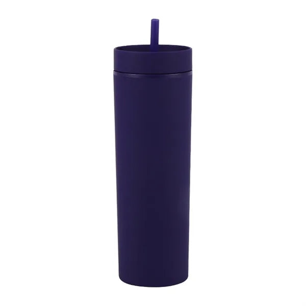 16oz double wall plastic straw cup