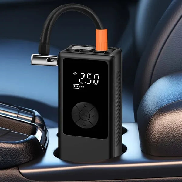Portable bicycle balls car led light air pump tire inflator
