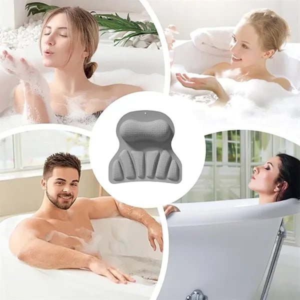 Bathtub Silicone Suction Cup Pillow