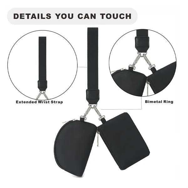 Dual Pouch Wristlet Wallet