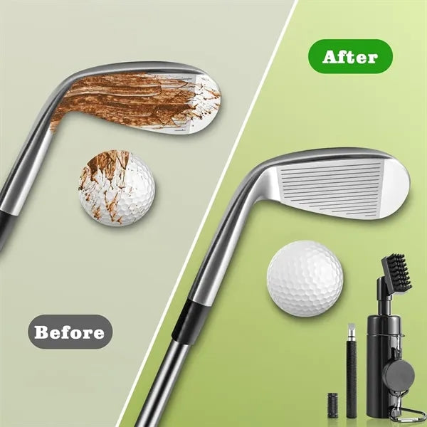 Golf Club Cleaner Brush with Sharpener Tool