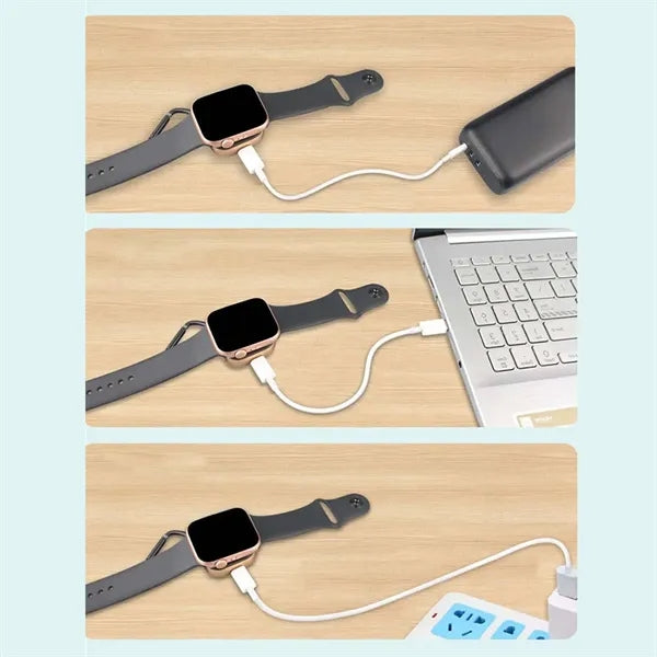 Portable Wireless Watch Charger with 2 Charging Ports