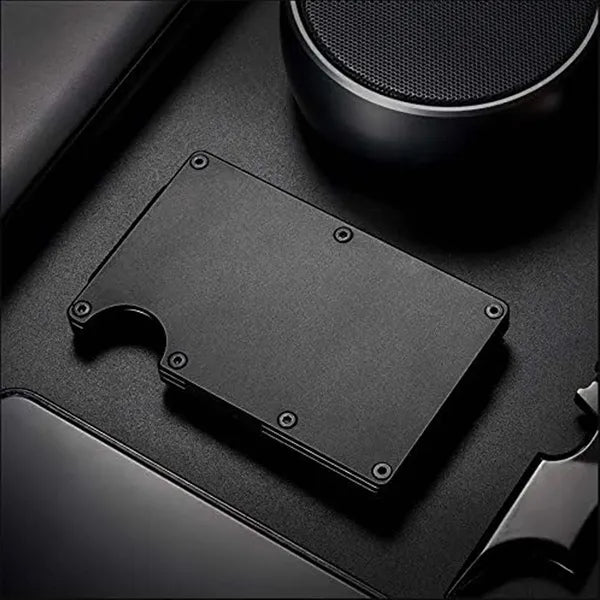 Anti-theft anti-magnetic travel metal credit card holder