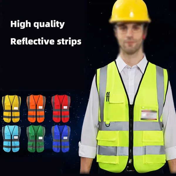 Multi-pocket Breathable Comfortable Reflective Safety Vest
