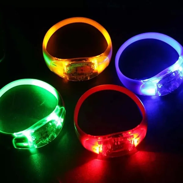 Sound Control Silicone Flashing Wristband LED Glow Bracelets