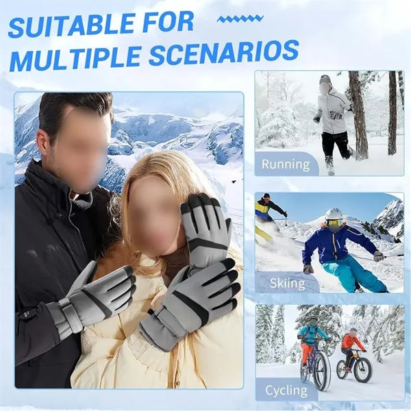 Outdoor work hiking waterproof touchscreen winter ski gloves