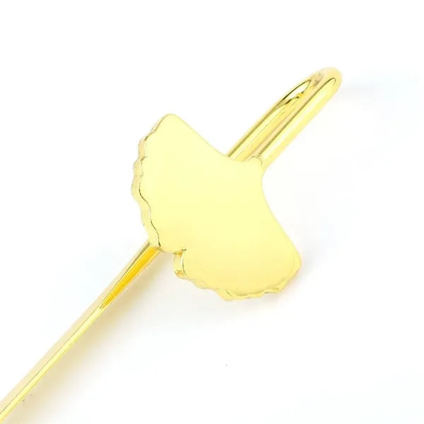 5.5 metal ginkgo leaf bookmark
