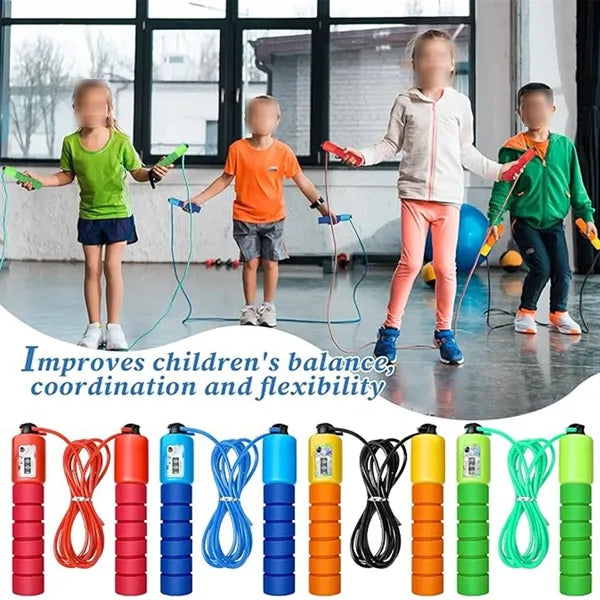 Automatic counter fitness exercise adjustable skipping rope