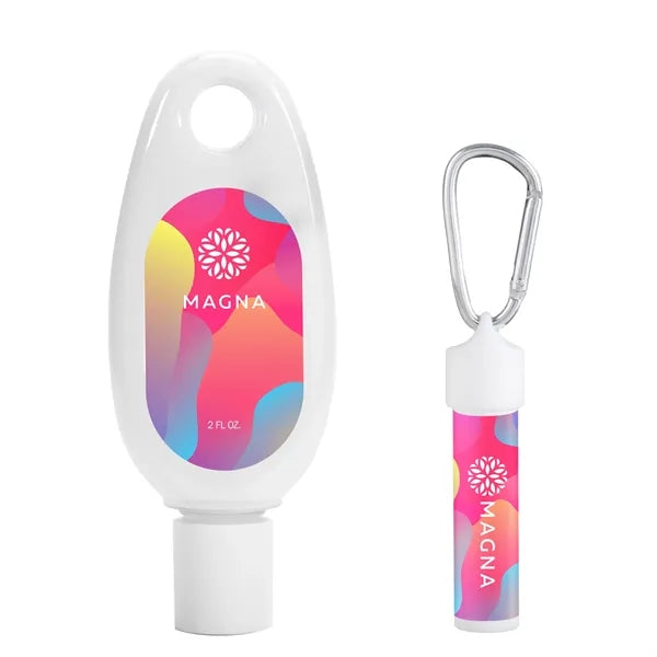 Sunscreen & Lip Moisturizer Carabiner Kit